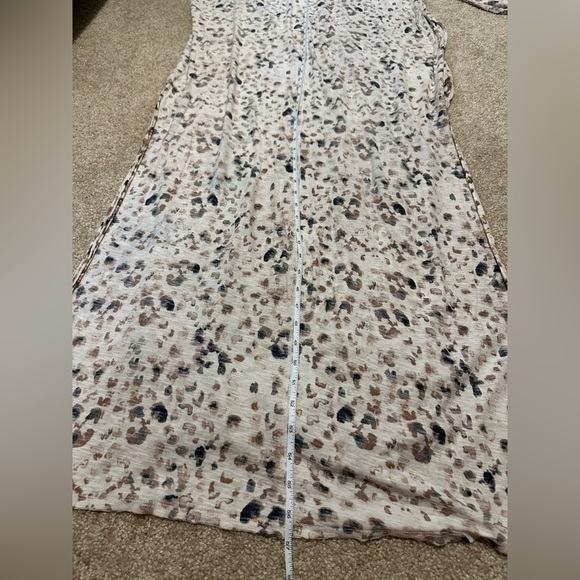 Free People Intimately Neutral Leopard Print Maxed Out Maxi Robe Dress Size S - Picture 14 of 15